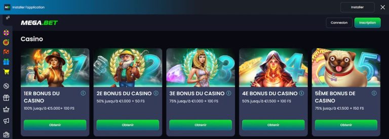 Megabet Casino bonus