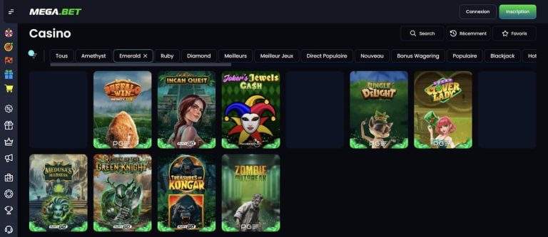 Megabet Casino jeux Emerald